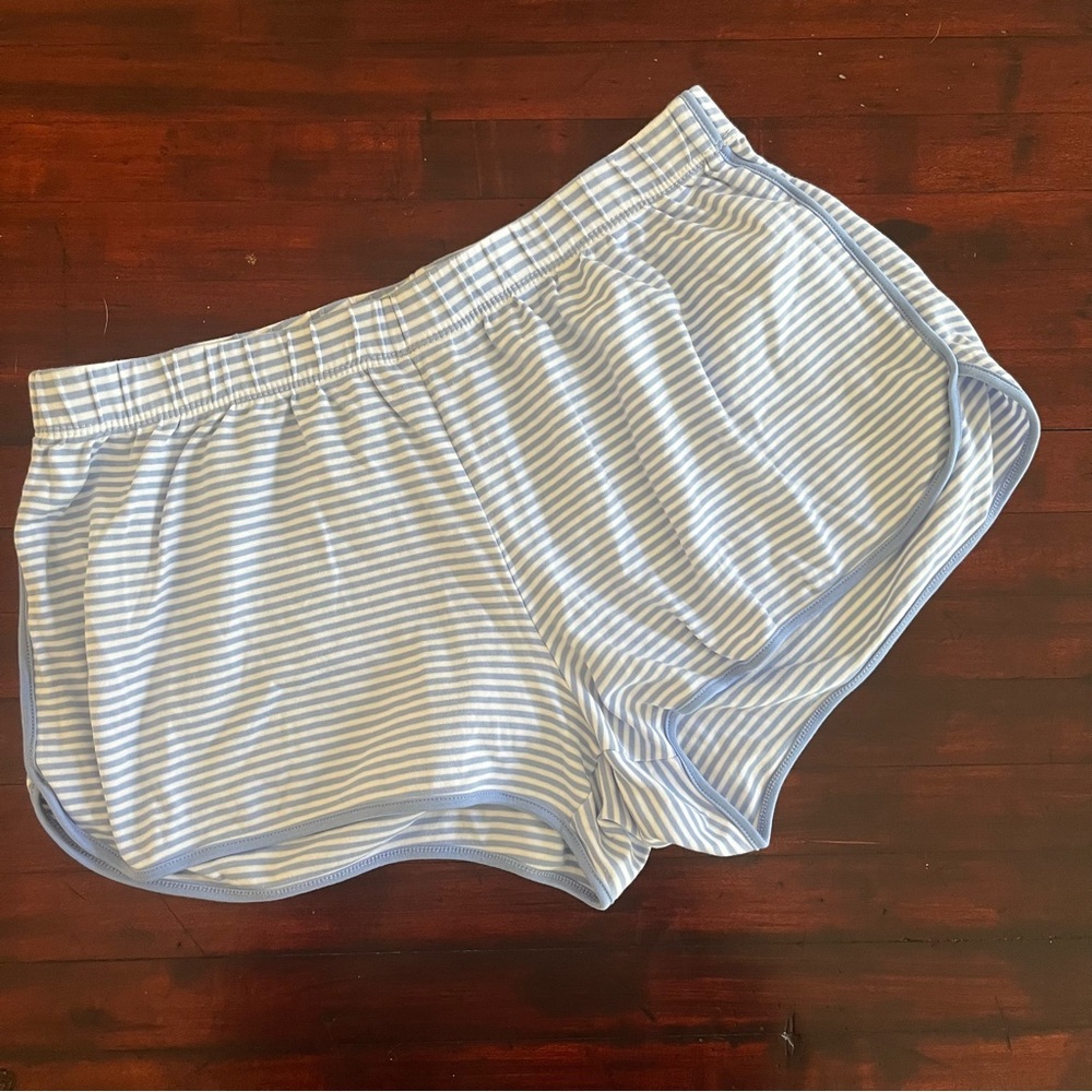 Lake Pajama Shorts Pima Cotton Hydrangea Large